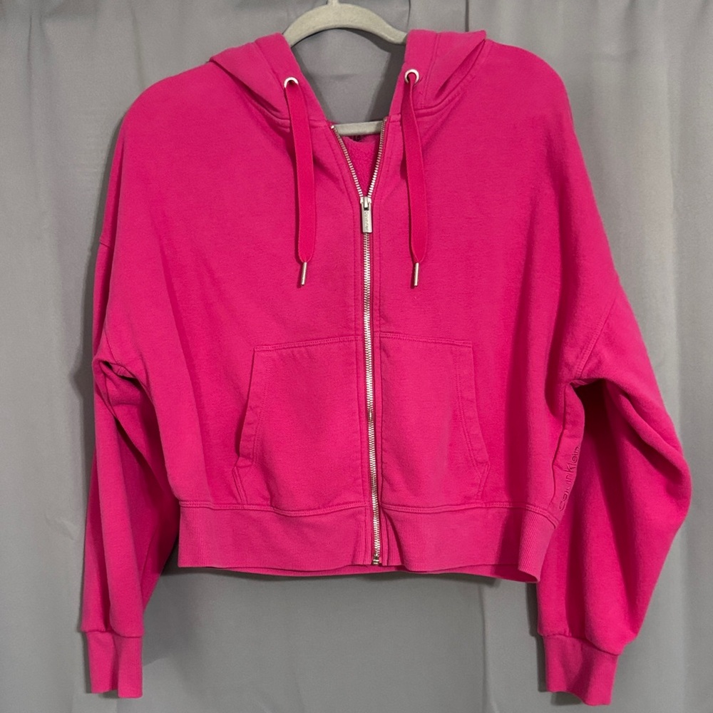 Calvin Klein Performance Fuchsia Zip-Up Hoodie